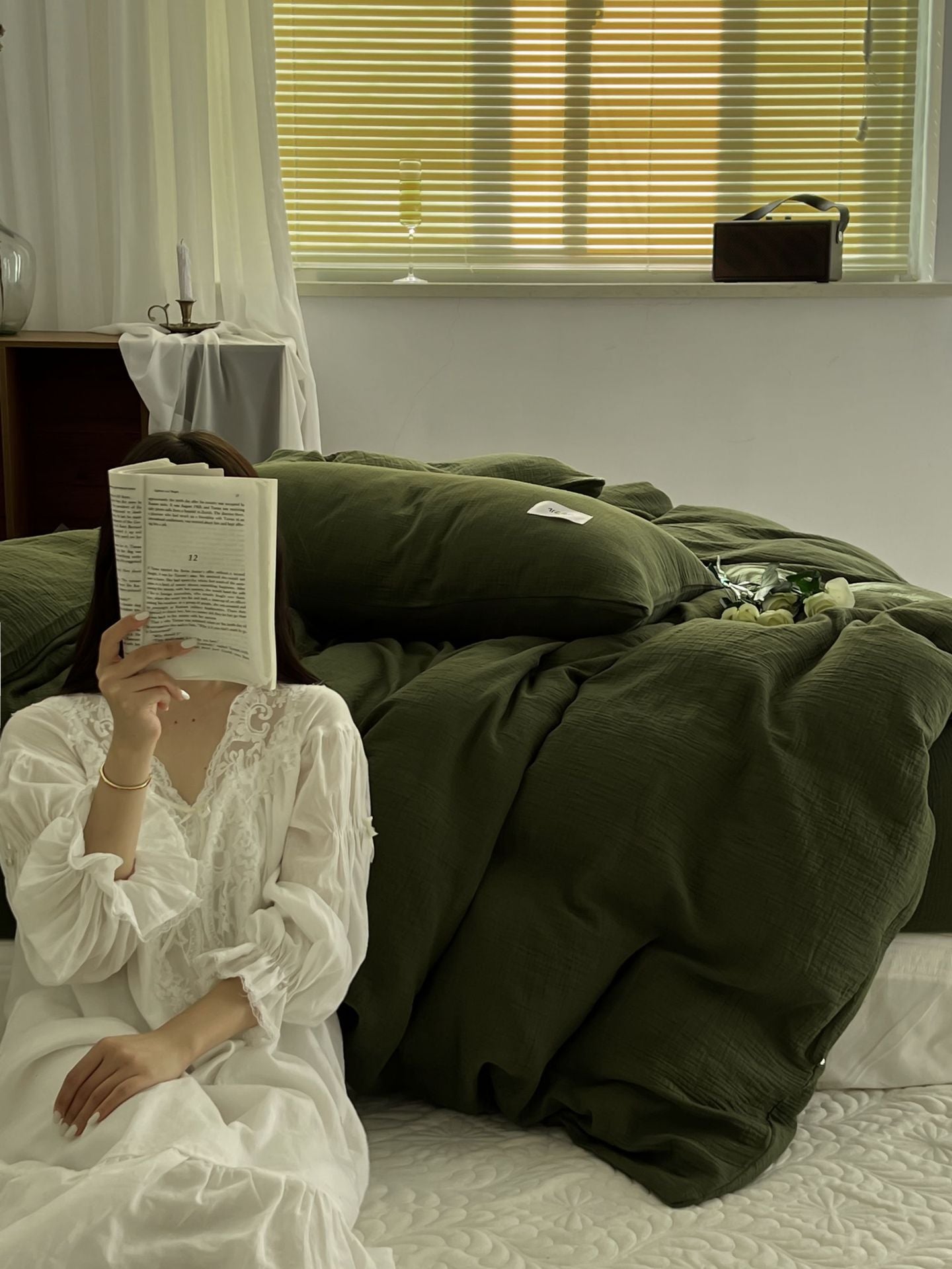 Baby-grade All-cotton Double-layer Gauze Four-piece Set