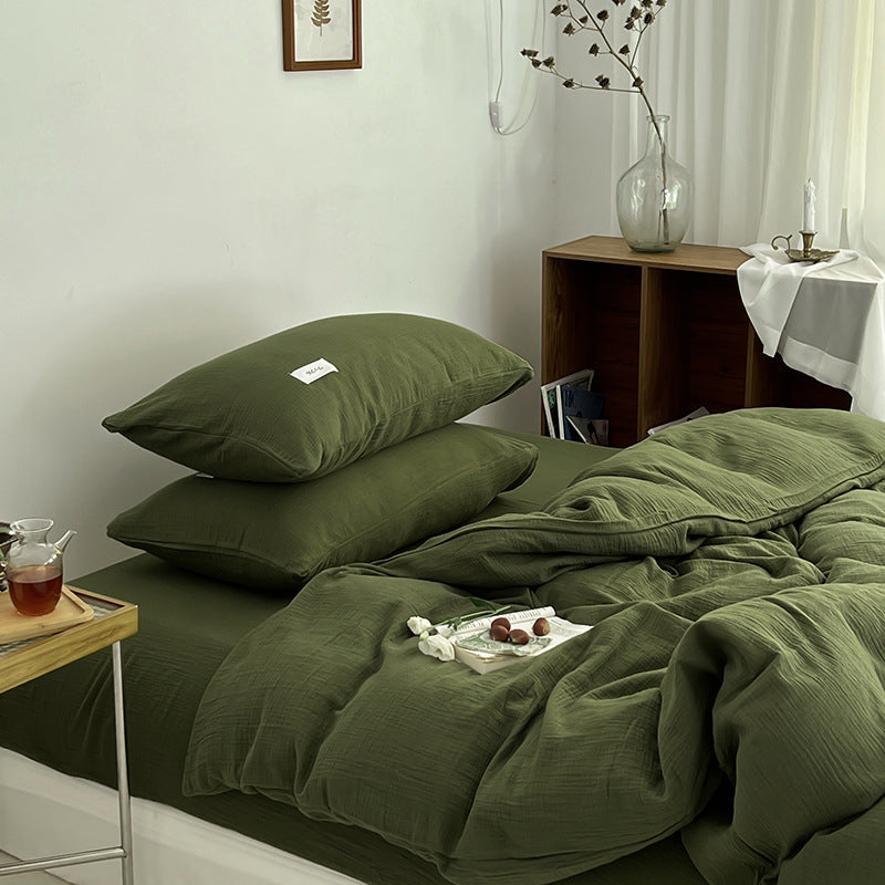 Baby-grade All-cotton Double-layer Gauze Four-piece Set