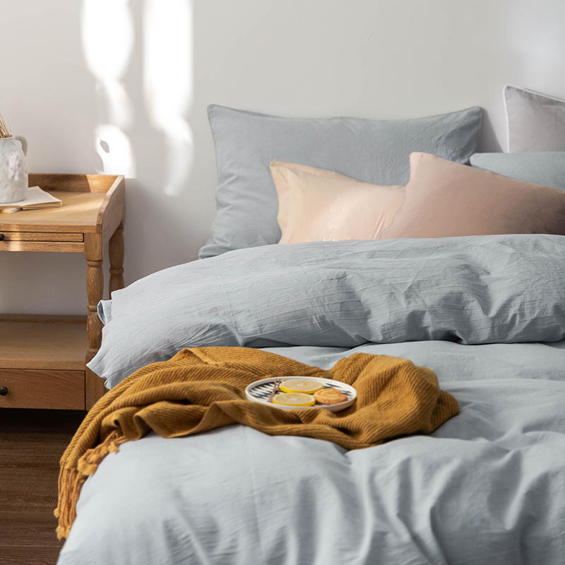 Solid Color100%100% Cotton Spring and Autumn Four-Piece Bedding Set