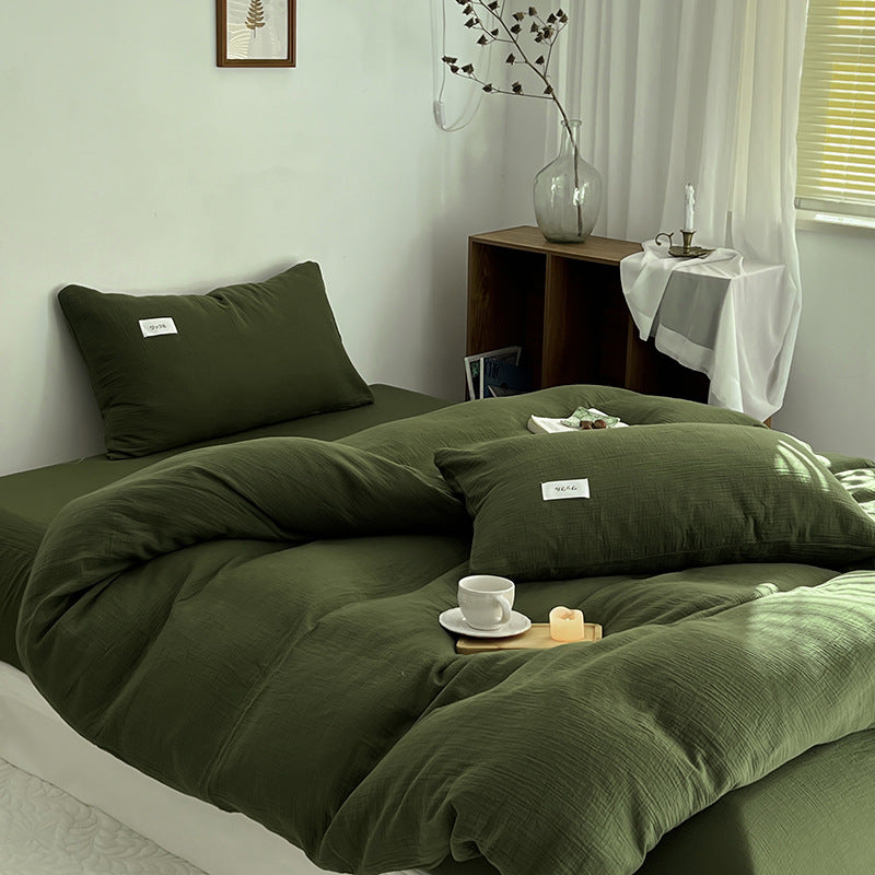 Baby-grade All-cotton Double-layer Gauze Four-piece Set