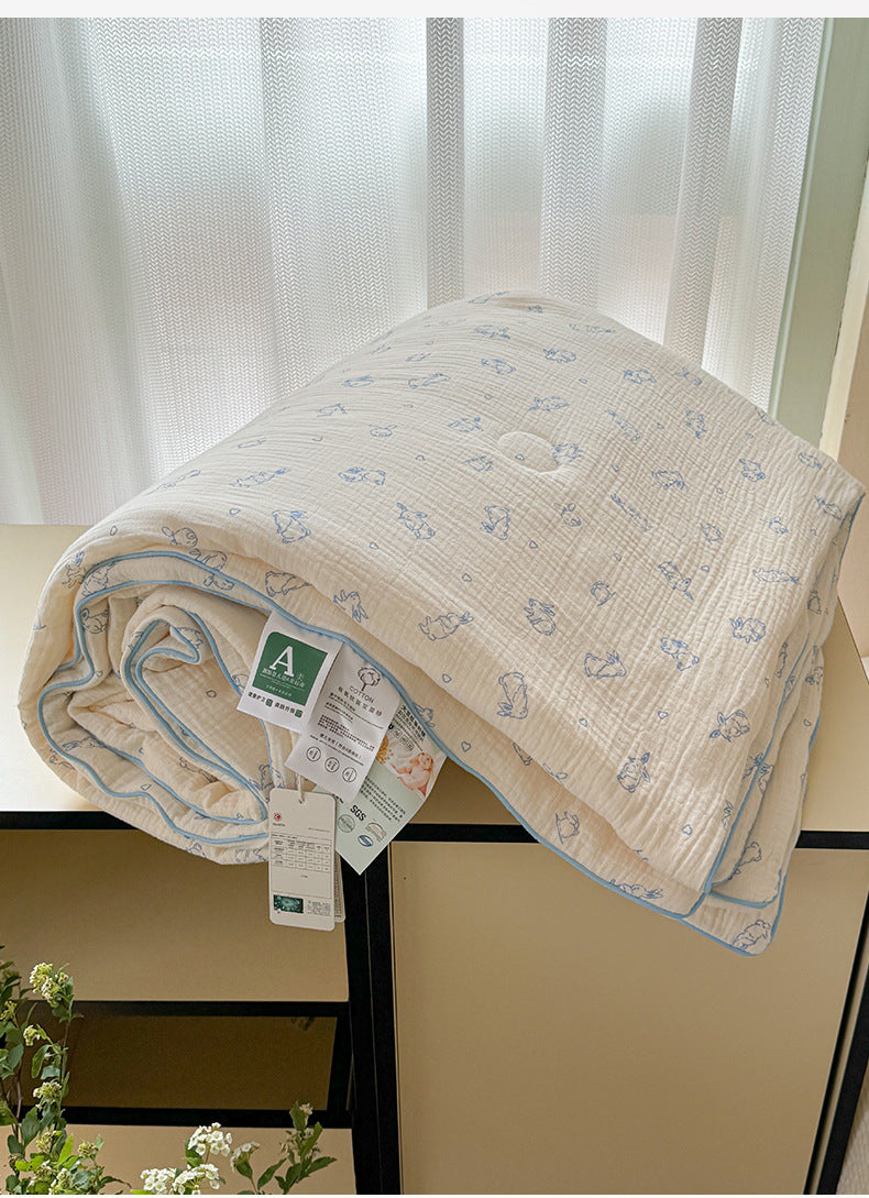 Double Layer Crinkle Cotton Summer Quilt Soft Air Conditioning Quilt for Summer