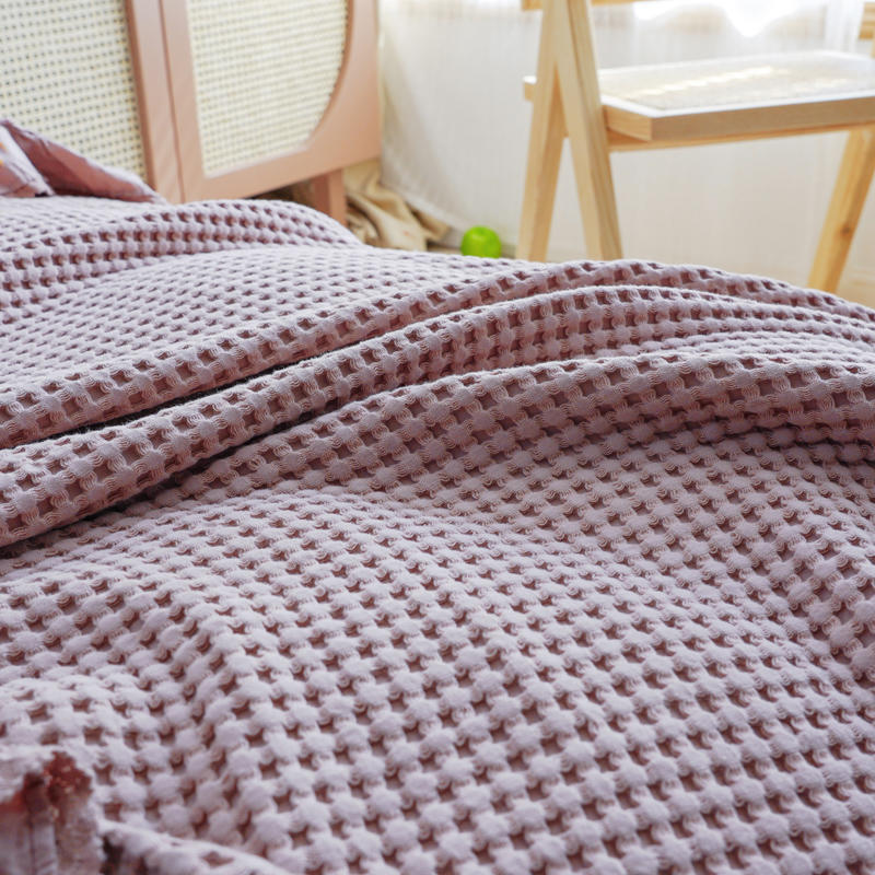 Pure Cotton Waffle Soft Towel Blanket Summer Quilt