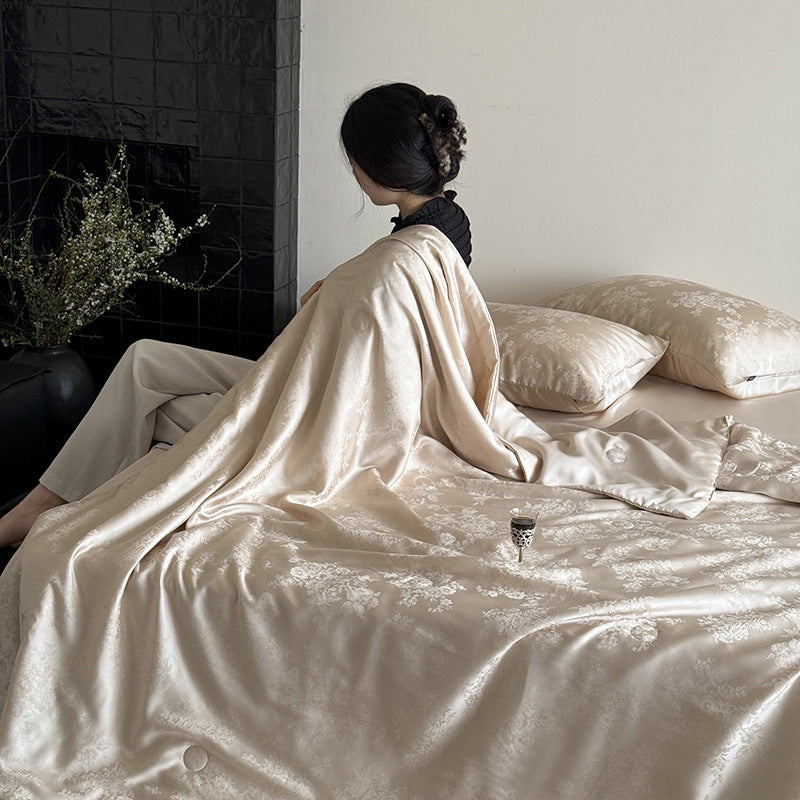 Austria60Branch Lanjing Tencel Jacquard Summer Blanket Four-Piece Set