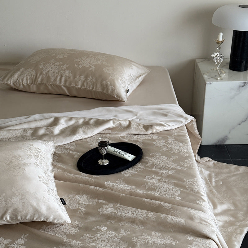 Austria60Branch Lanjing Tencel Jacquard Summer Blanket Four-Piece Set