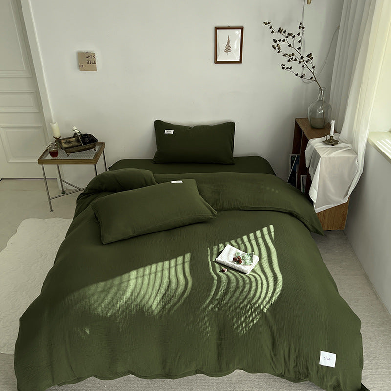 Baby-grade All-cotton Double-layer Gauze Four-piece Set