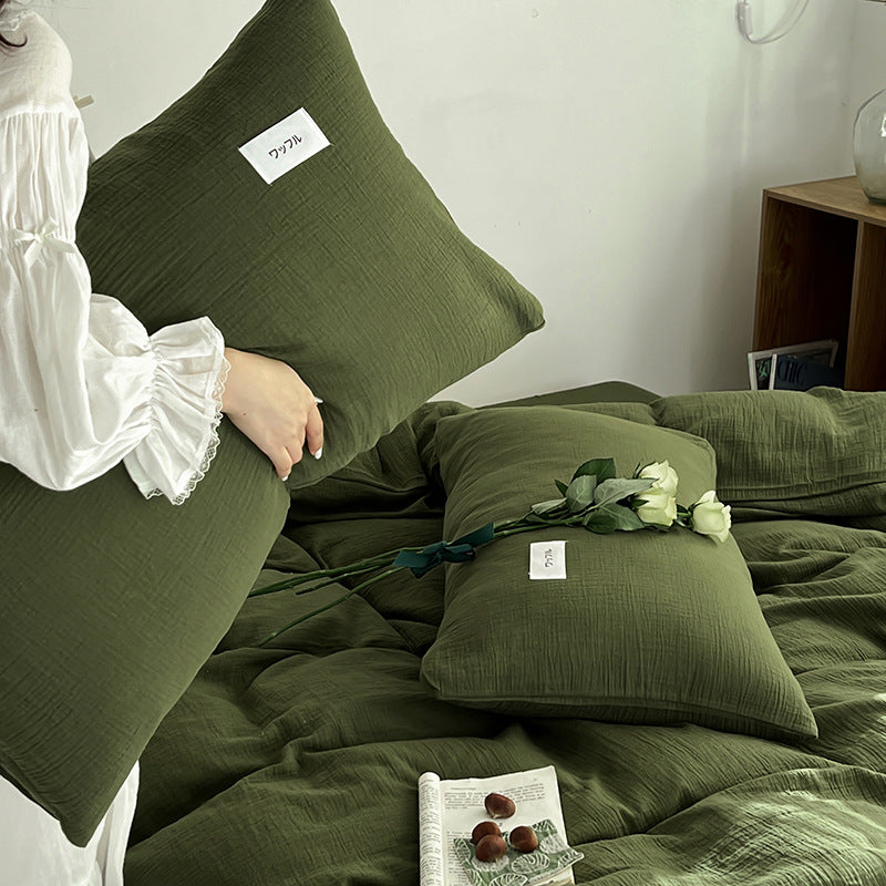 Baby-grade All-cotton Double-layer Gauze Four-piece Set