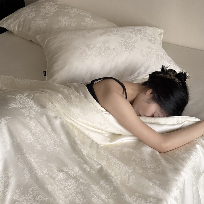 Austria60Branch Lanjing Tencel Jacquard Summer Blanket Four-Piece Set