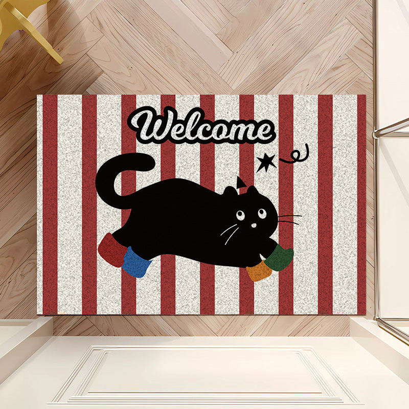 Home Cartoon outside Door Carpet Stain-Resistant and Washable Can Be Cut