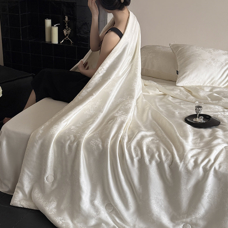 Austria60Branch Lanjing Tencel Jacquard Summer Blanket Four-Piece Set