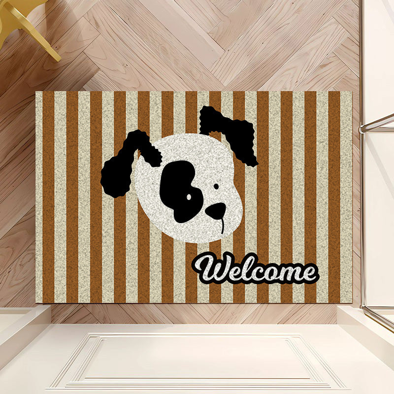 Home Cartoon outside Door Carpet Stain-Resistant and Washable Can Be Cut