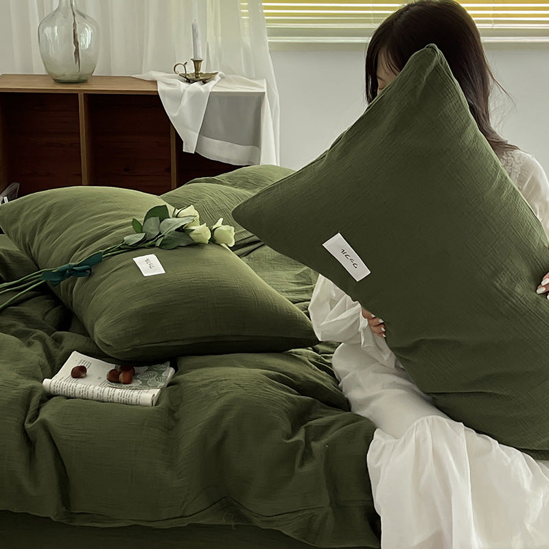 Baby-grade All-cotton Double-layer Gauze Four-piece Set