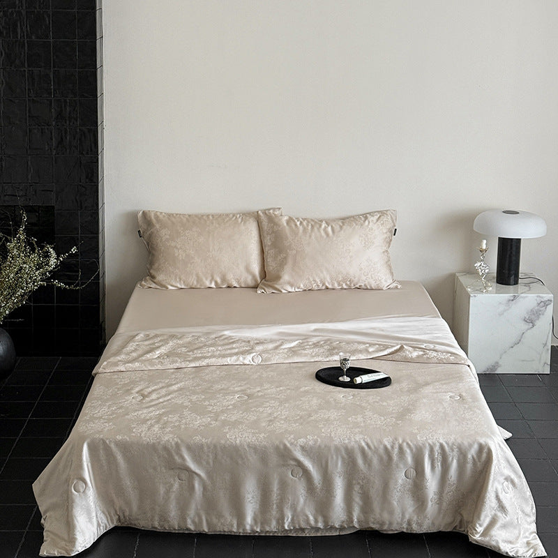 Austria60Branch Lanjing Tencel Jacquard Summer Blanket Four-Piece Set