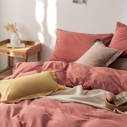 Solid Color100%100% Cotton Spring and Autumn Four-Piece Bedding Set