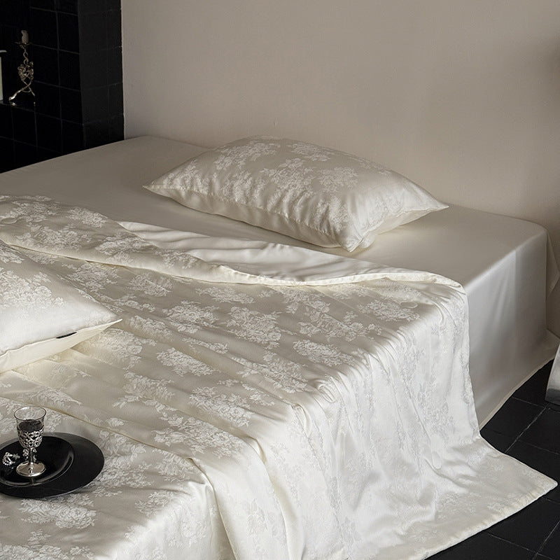 Austria60Branch Lanjing Tencel Jacquard Summer Blanket Four-Piece Set