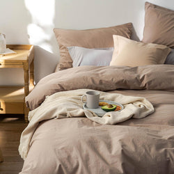 Solid Color100%100% Cotton Spring and Autumn Four-Piece Bedding Set