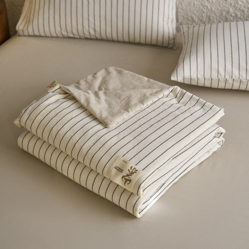 Pure Cotton Summer Quilt Washed Full Cotton Striped Soybean Air Conditioning Quilt