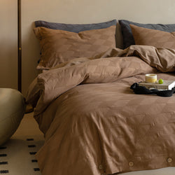 Textured Embossed Double Layer Soft Gauze Washed Satin Cotton Jacquard Four-Piece Set