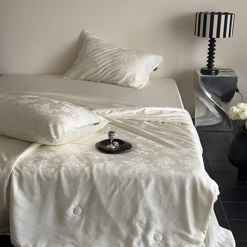 Austria60Branch Lanjing Tencel Jacquard Summer Blanket Four-Piece Set