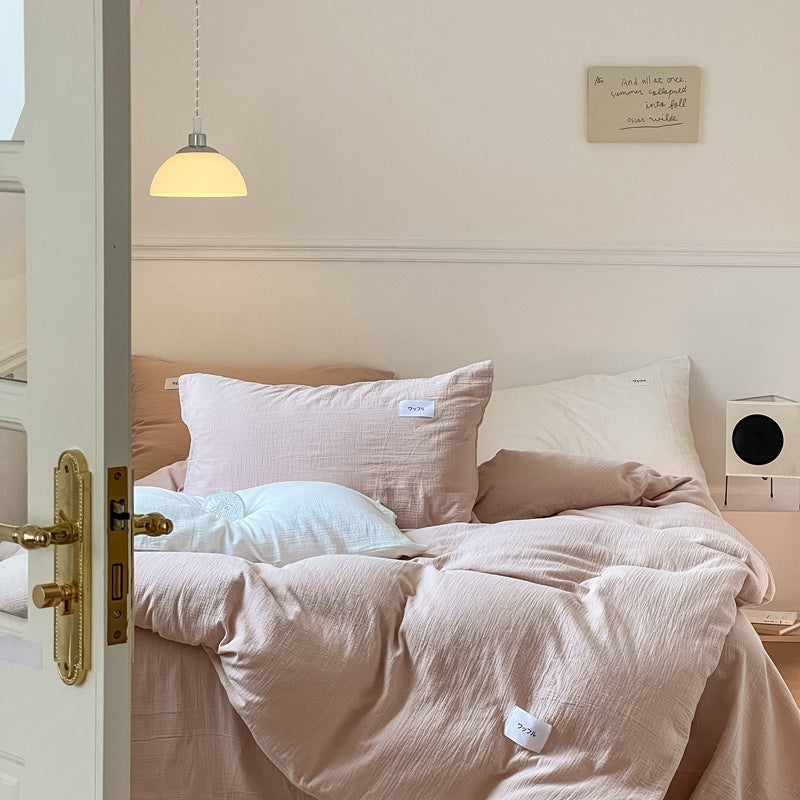 Baby-grade All-cotton Double-layer Gauze Four-piece Set